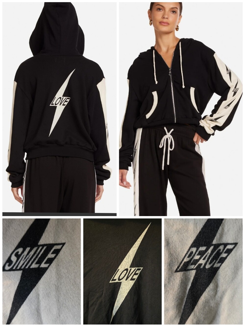 Lauren Moshi Shanley Bolt Affirmations hoodie